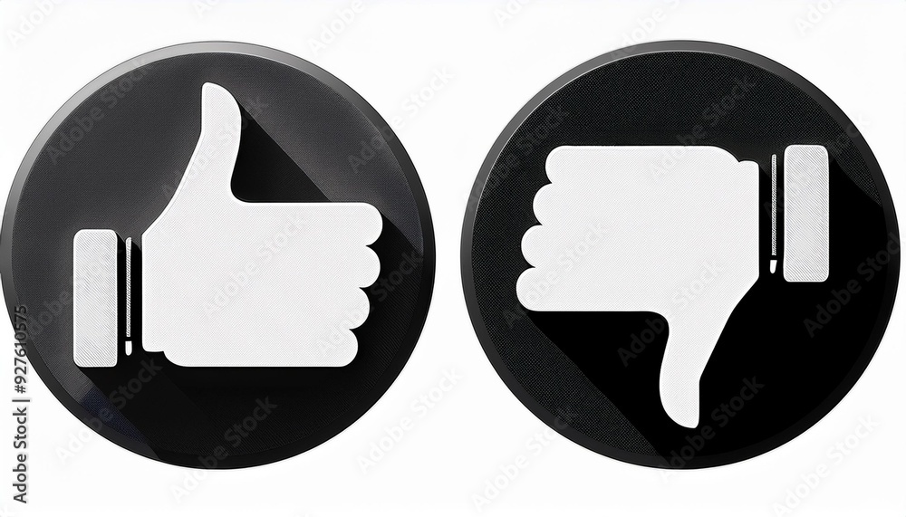 Like, dislike and neutral thumb symbols in white and black circle. Feedback and rating thumbs up and thumbs down icons set. Thumbs up, down and sideways icon set isolated on white background. Like, dislike and neutral thumb symbols in white and black circle. Feedback and rating thumbs up and thumbs down icons set. Thumbs up, down and sideways icon set isolated on white background.