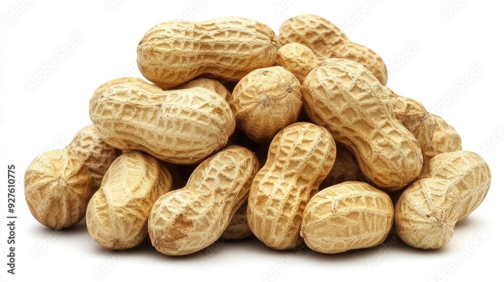 A bunch of peanuts piled together, with one peanut missing, emphasizing the abundance of this classic snack. A bunch of peanuts piled together, with one peanut missing, emphasizing the abundance of this classic snack.