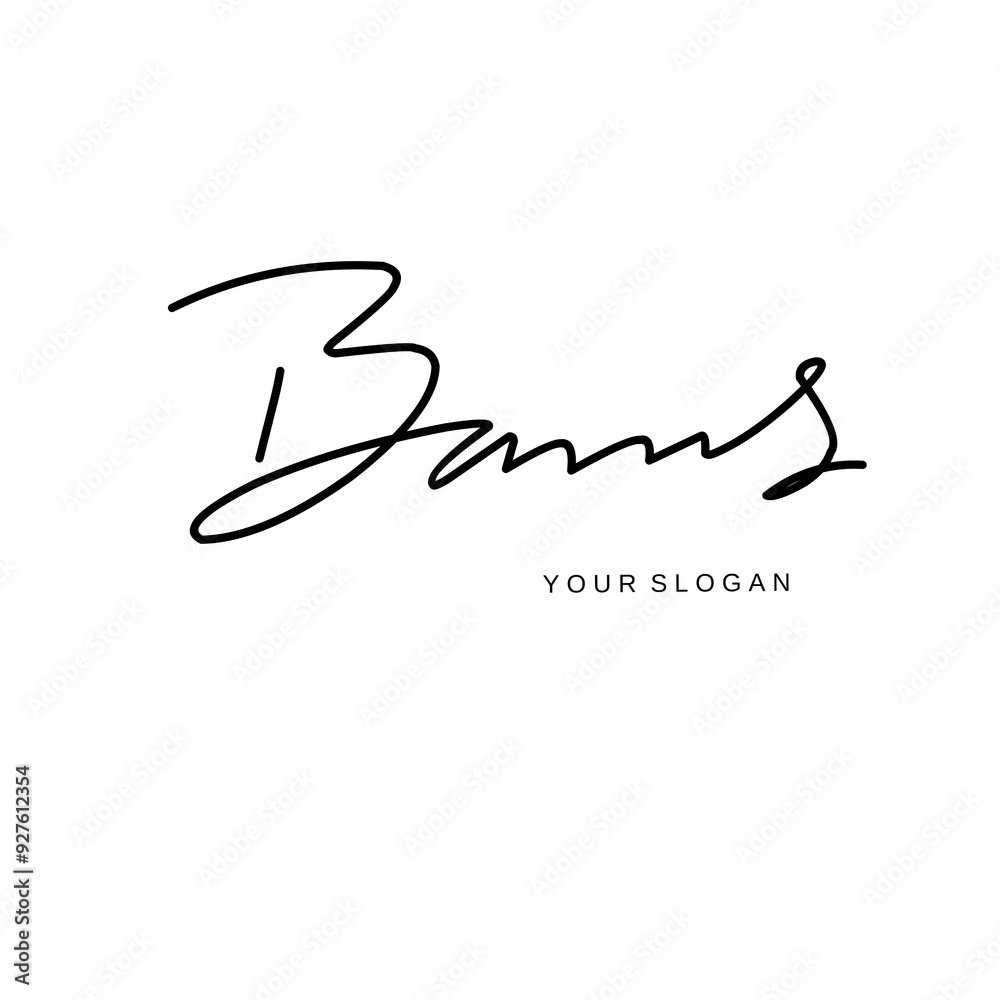 Bams name signature logo vector design Bams name signature logo vector design