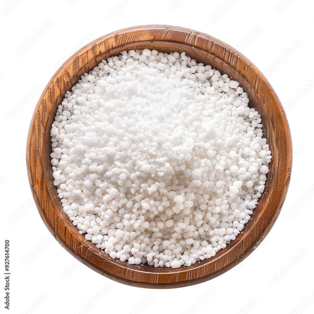 Bowl Filled with White Tapioca Pearls for Culinary Use. Bowl Filled with White Tapioca Pearls for Culinary Use.