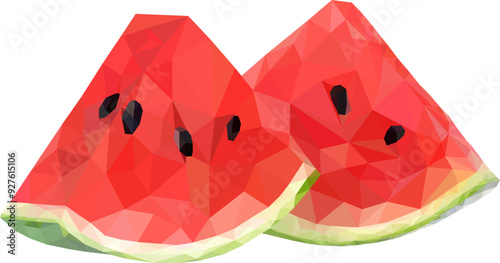 Low Poly Watermelon