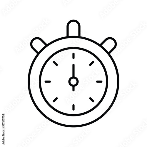 timing line icon with white background vector stock illustration