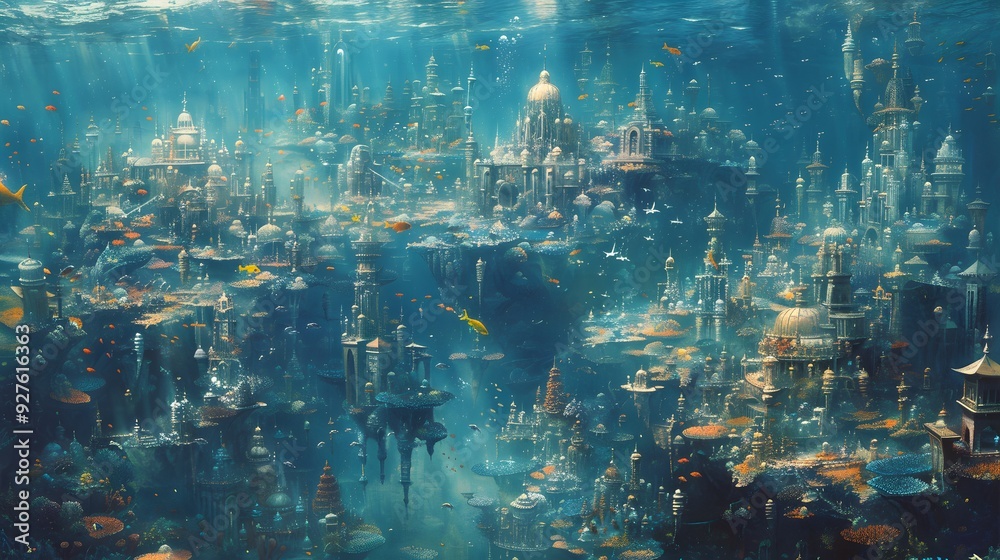 Fototapeta premium Underwater City of Gold