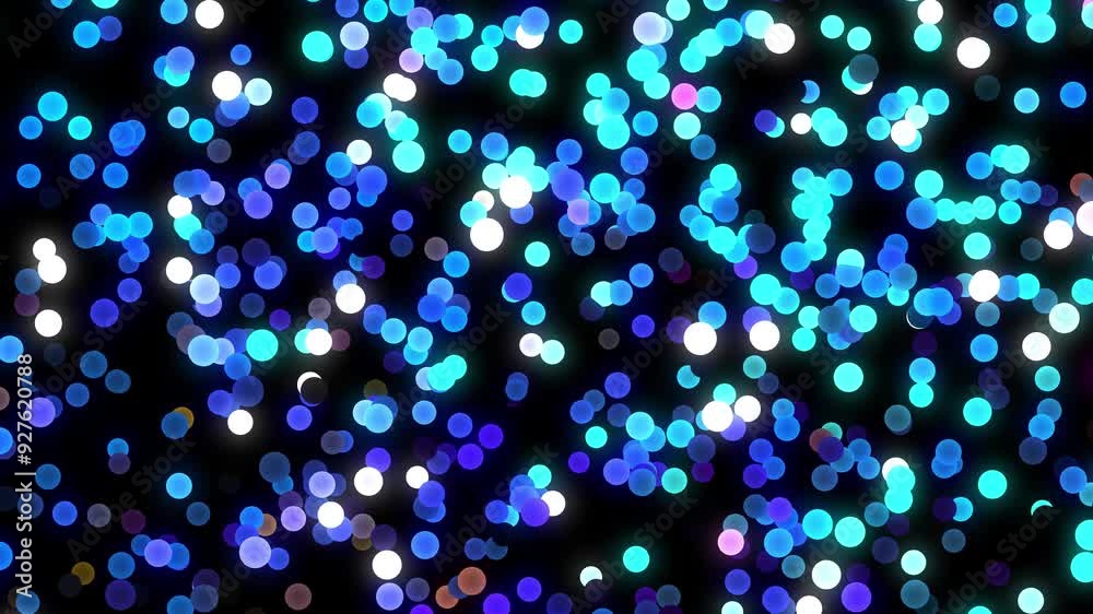 Abstract bright dot particle pixel led lights neon glow wave pattern background. Futuristic colorful design technology.