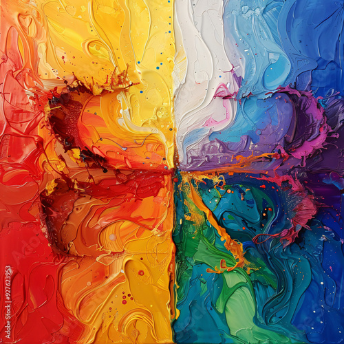 Colors colliding in each other