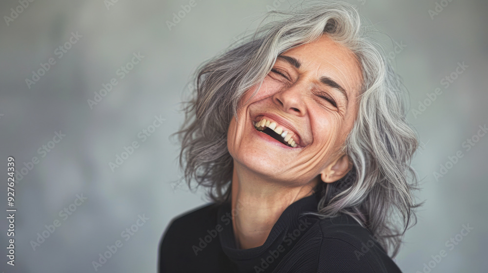 Joyful Senior Woman Embracing Aging Gracefully Joyful Senior Woman Embracing Aging Gracefully