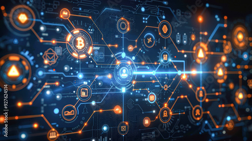 Digital Financial Network Connection Visualizing Connected Business and Finance in High Definition