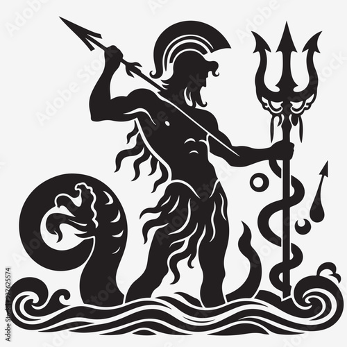 Poseidon vector art