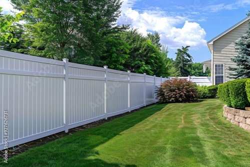 Wallpaper Mural vinyl fence installation that wraps around the exterior of backyard Torontodigital.ca