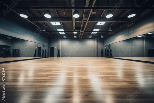 Interior of indoor gym