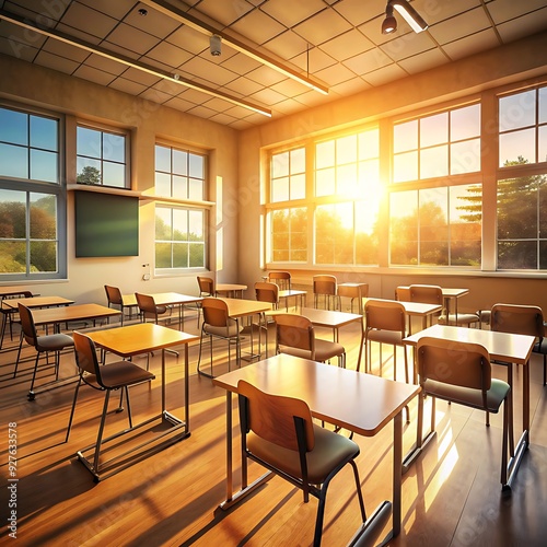 View of school classroom