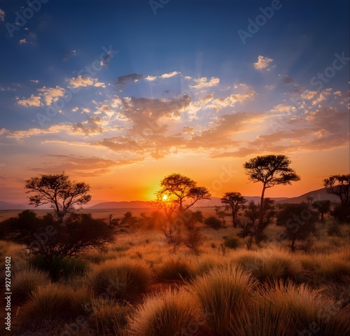  landscape and trees, you can enjoy a full view of the sunset lights; 