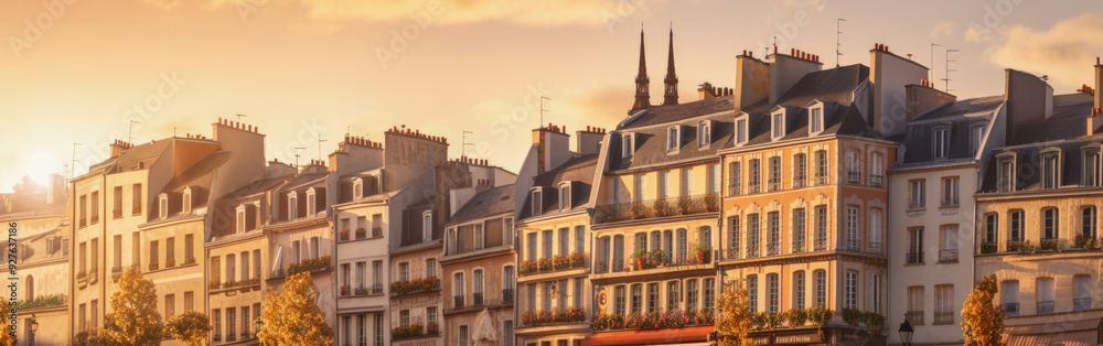 Obraz premium A natural cityscape, panoramic view