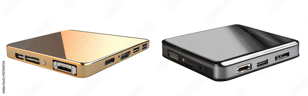 Set of External Hard Drive Isolated on Transparent Background for Tech Concepts Set of External Hard Drive Isolated on Transparent Background for Tech Concepts