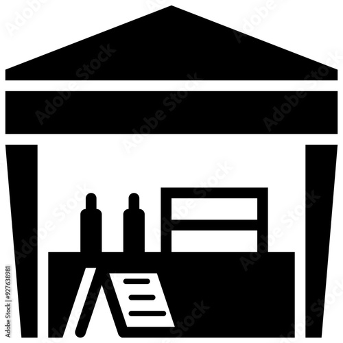 food stand solid icon