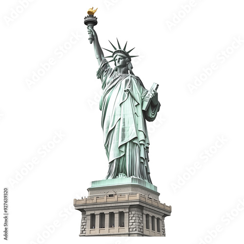 Estatua de la Libertad en Nueva York, EEUU, aislado en fondo transparente. PNG