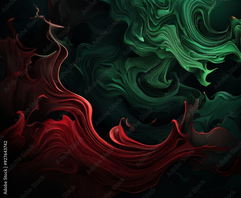 dark background with red and green swirls dark background with red and green swirls
