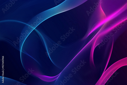Abstract 3d neon light colour waves as a wallpaper background illustration