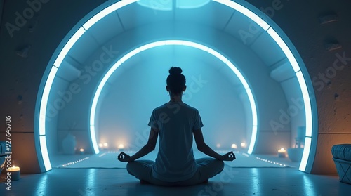 Zen Technology: Futuristic Meditation Pod for Enhanced Mindfulness and Stress Reduction