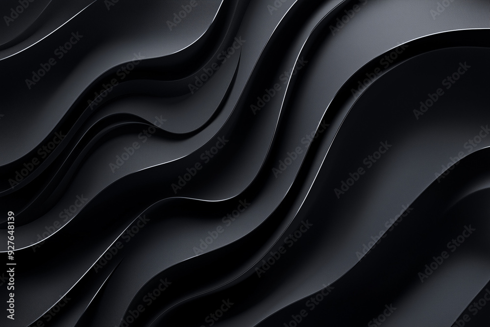 Obraz premium Abstract Black Wave Geometry background