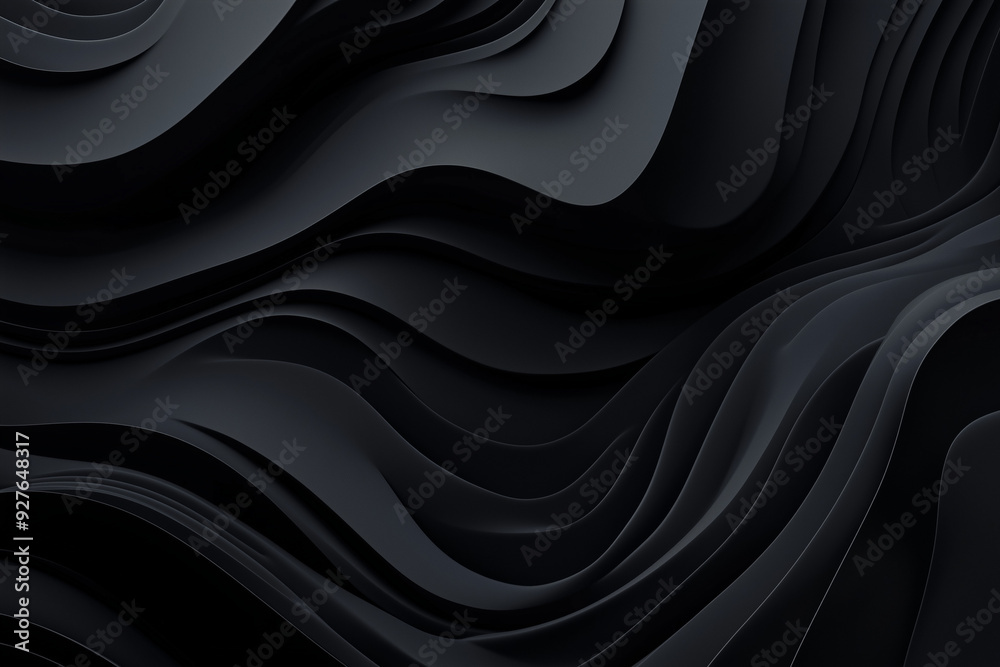 Fototapeta premium Abstract Black Wave Geometry background