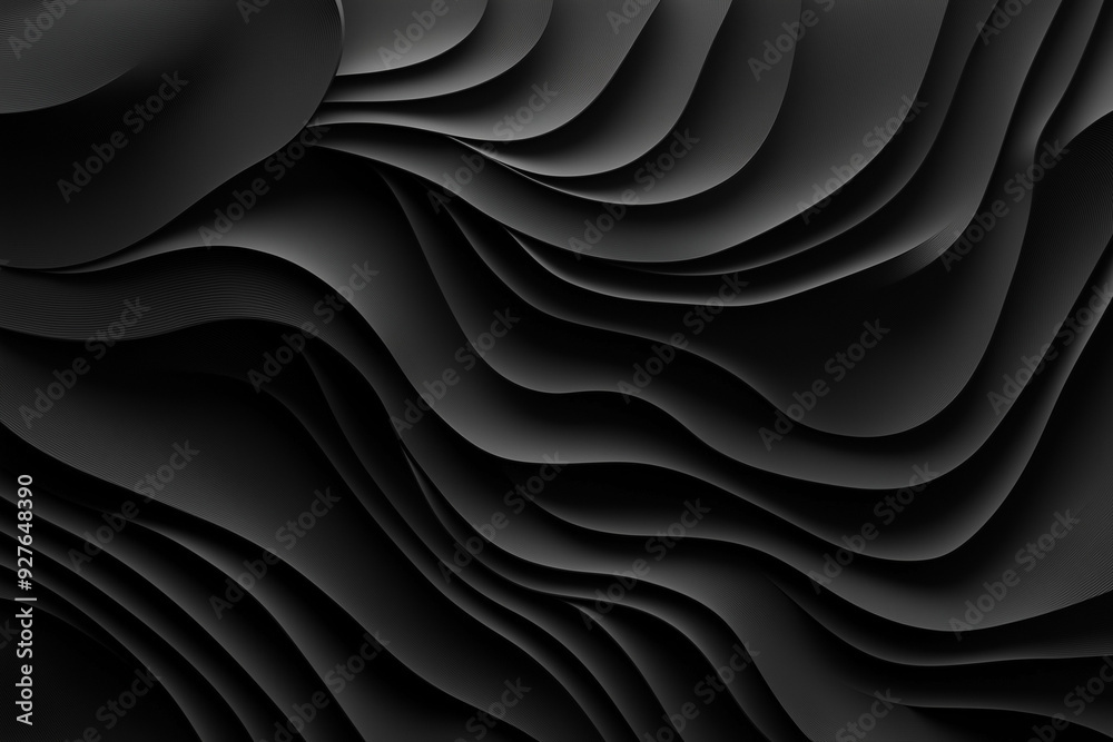 Obraz premium Abstract Black Wave Geometry background
