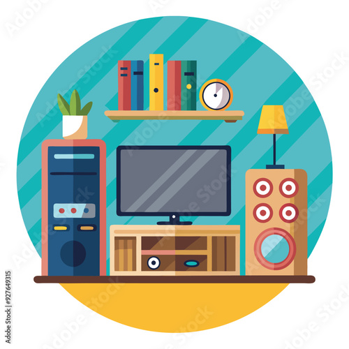 Entertainment Center Vector Design