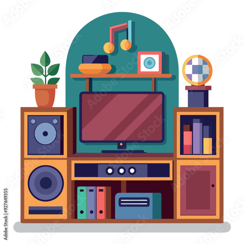 Entertainment Center Vector Design