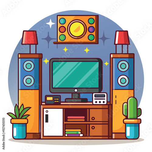 Entertainment Center Vector Design