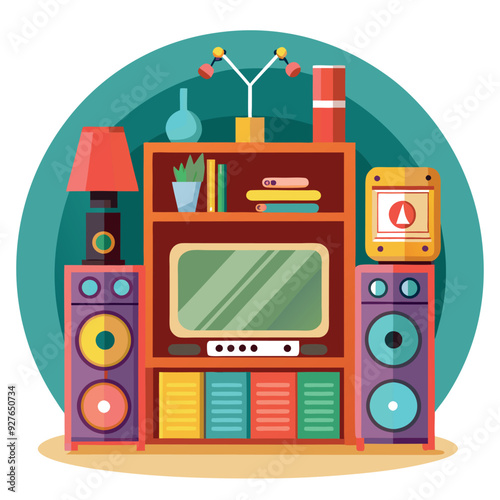 Entertainment Center Vector Design