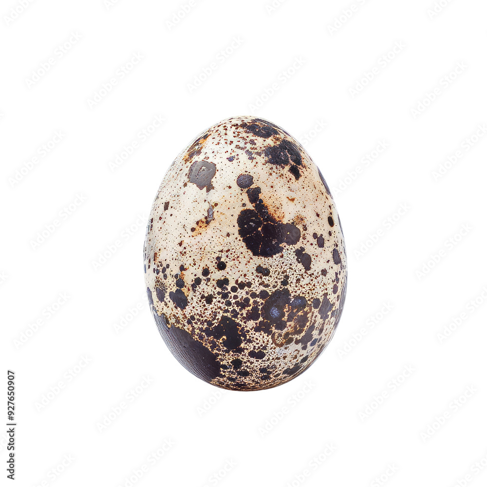 Isolated Quail Egg with Unique Speckled Pattern and Texture Isolated Quail Egg with Unique Speckled Pattern and Texture