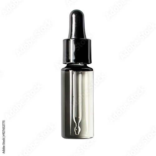 Sleek Dropper Bottle Containing Serum with Black Cap Design