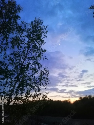 sunset over the river