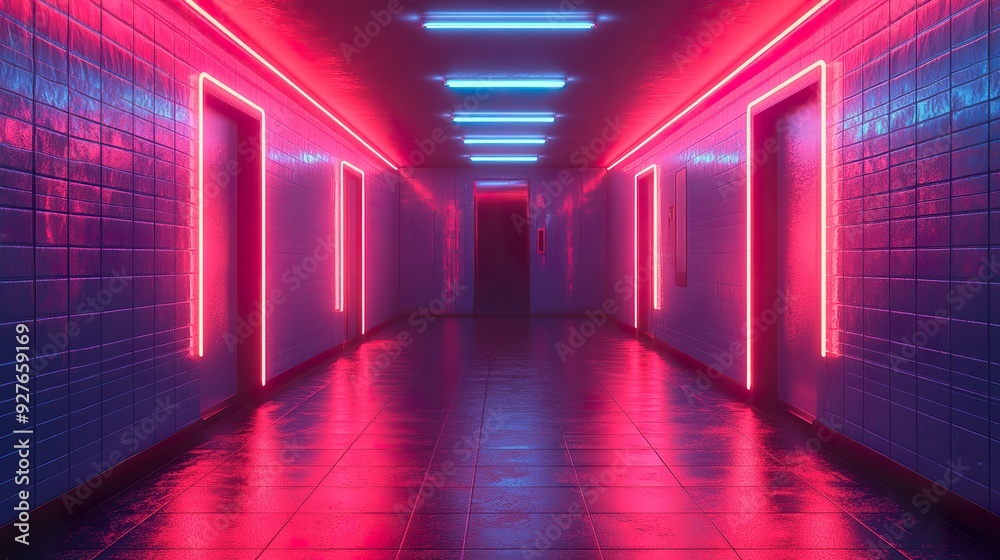 Neon-themed wallpaper design Neon-themed wallpaper design