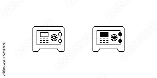 calculator set icon with white background vector stock illustration