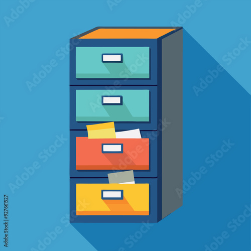Filing Cabinet Vector Design