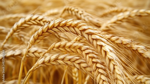 Golden wheat field swaying gently in the summer breeze