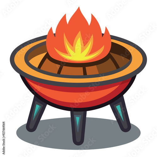 Fire Pit Table Vector Design