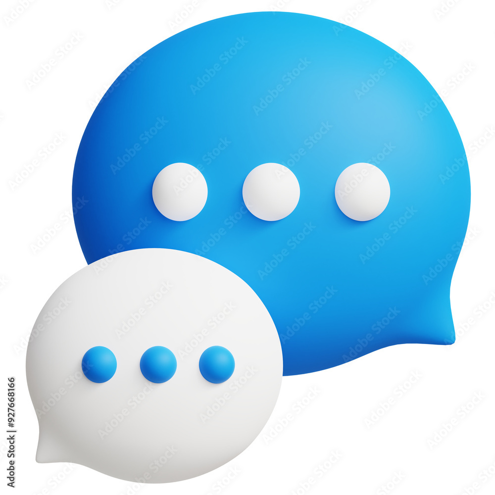 Chat bubble 3d business icon Chat bubble 3d business icon