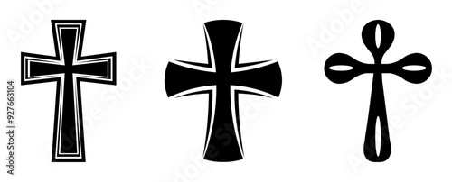 Vector symbol of the Christian cross.