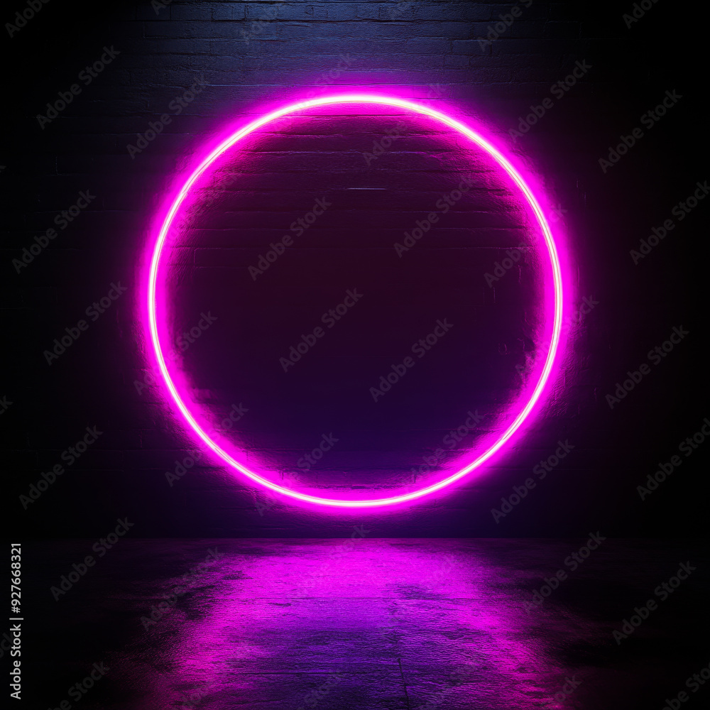 beautiful purple neon ring with glow generated by AI beautiful purple neon ring with glow generated by AI