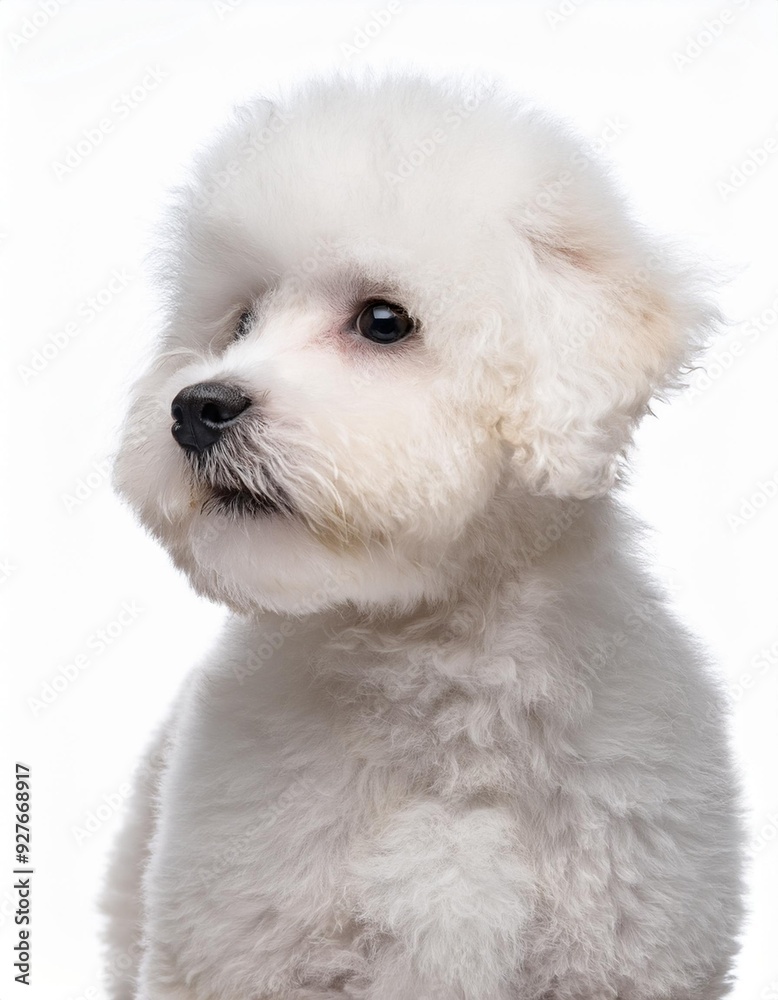 ビションフリーゼの子犬のポートレート(Bichon Frise puppy portrait on white background)
ビションフリーゼの子犬のポートレート(Bichon Frise puppy portrait on white background)