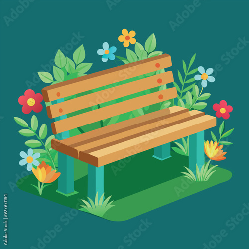 Garden Bench Vector Design