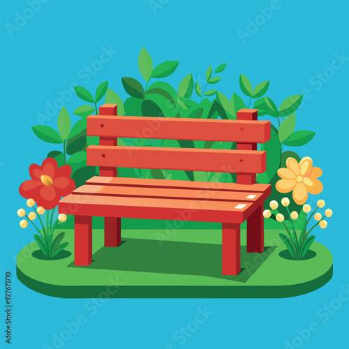 Garden Bench Vector Design