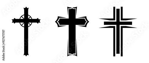 Vector symbol of the Christian cross.
