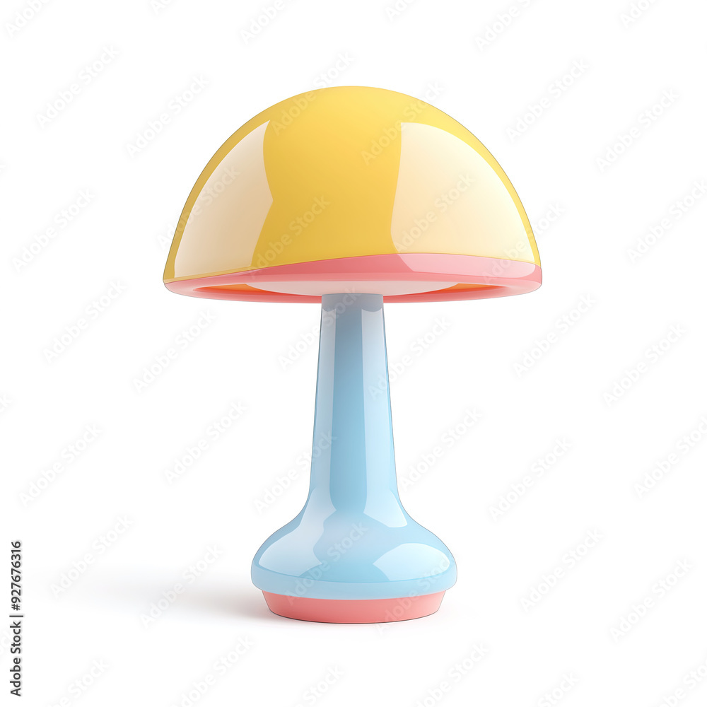 3D cartoon table lamp isolated on a solid background 3D cartoon table lamp isolated on a solid background