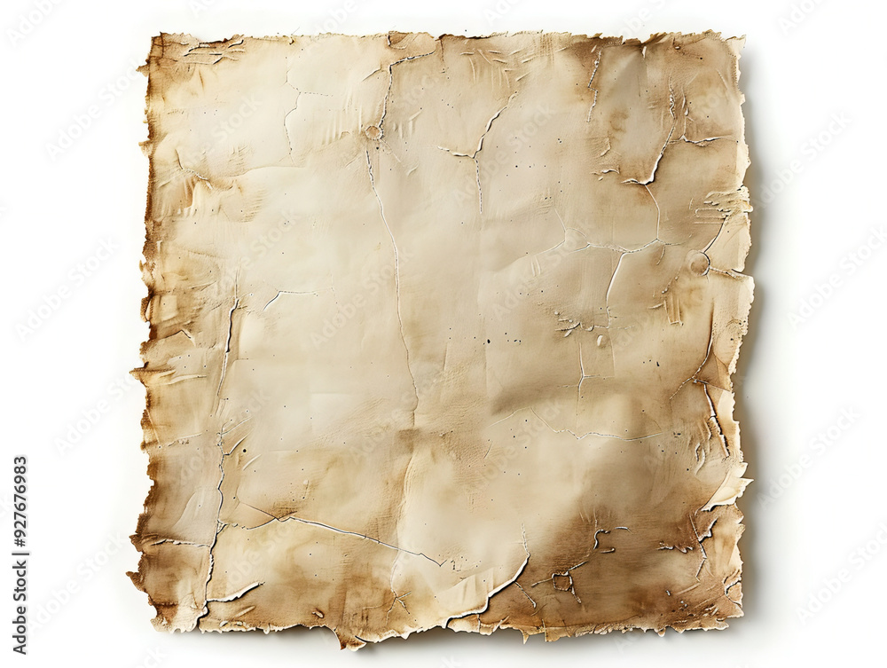 Fototapeta premium Blank Vintage Paper Texture: Aged, Wrinkled, Invitations, and Design Projects - Perfect for Retro, Rustic, and Antique Themes