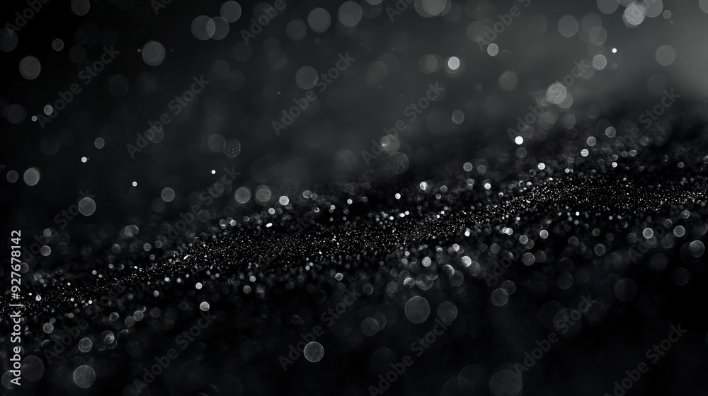 Abstract black and white bokeh background with blurry circles of light. Abstract black and white bokeh background with blurry circles of light.