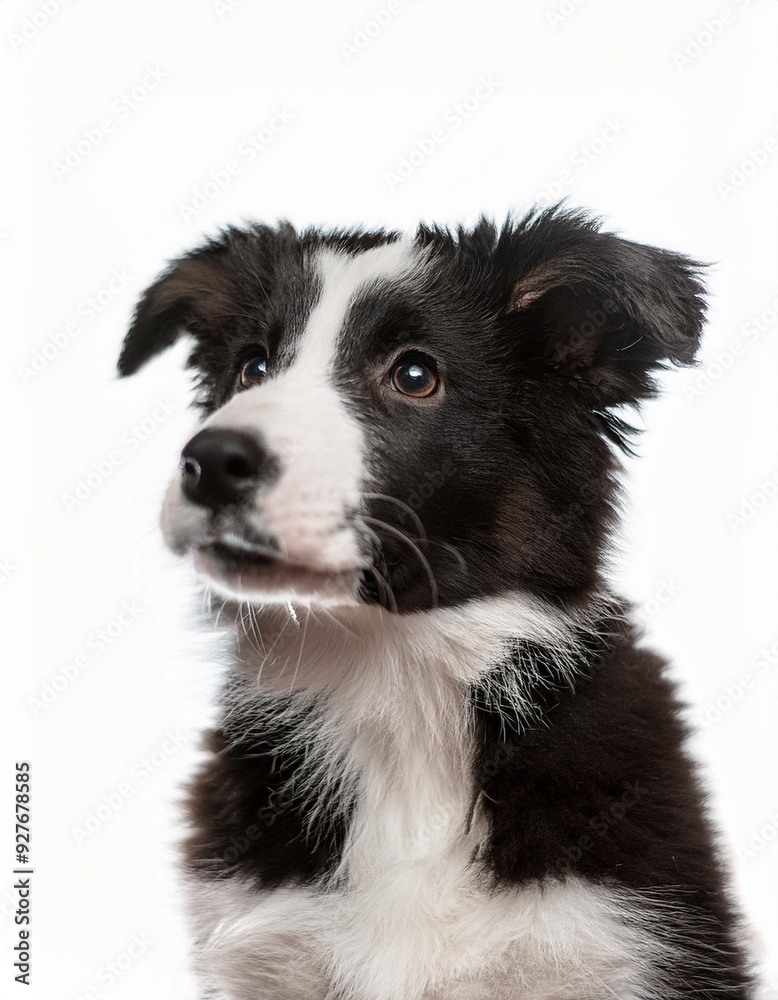 ボーダーコリーの子犬のポートレート(Border Collie puppy portrait on white background)
ボーダーコリーの子犬のポートレート(Border Collie puppy portrait on white background)