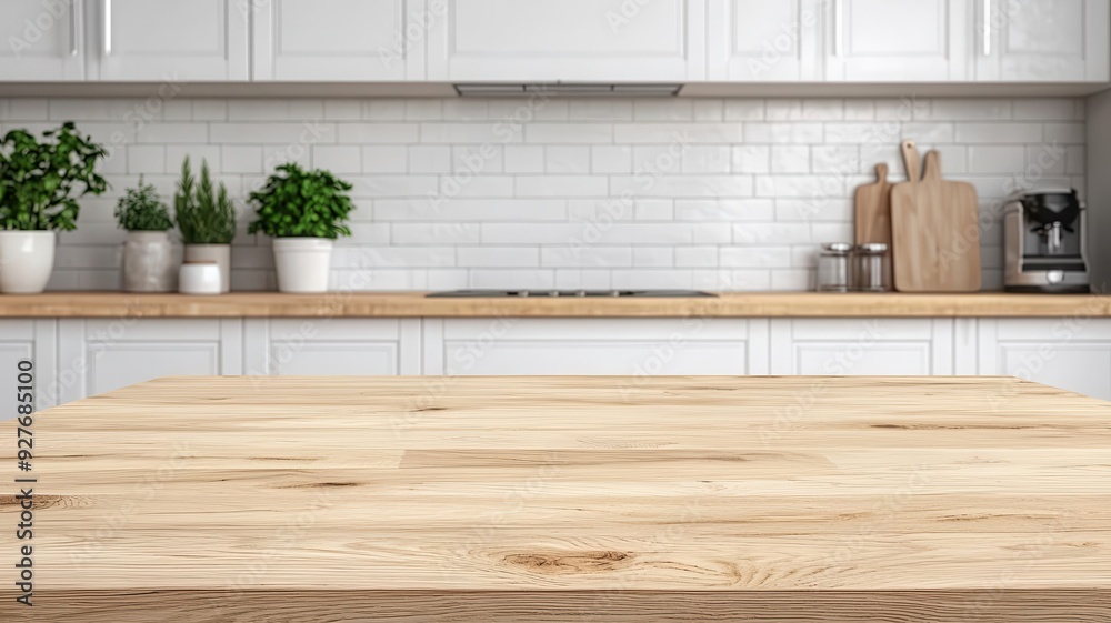 High-quality , blank wooden table, interior kitchen room, natural textures, workspace atmosphere, special event touch, stylish furniture, soft warm lighting High-quality , blank wooden table, interior kitchen room, natural textures, workspace atmosphere, special event touch, stylish furniture, soft warm lighting